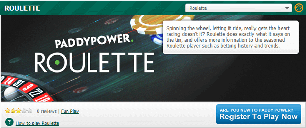 Paddypower Roulette